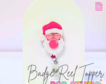 Sassy Santa Flat Back Topper 3D Print File (STL & 3MF Digital Download)