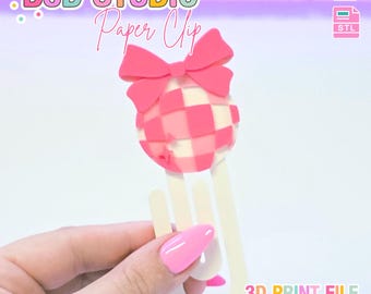 Disco Bow Paper Clip 3D Print File (STL & 3MF Digital Download)