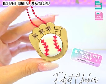 Guante de béisbol/softbol con juguete antiestrés (archivos STL y 3MF para impresión 3D, descarga digital)