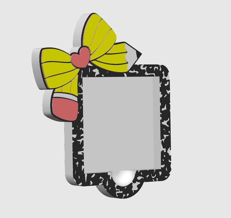 Pencil Bow 3D Print File Bundle: Pen Holder, Keychain, More (STL & 3MF Digital Download) image 7