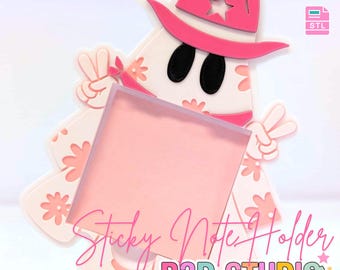 Cowboy Ghost Sticky Note Holder: 3D Print File (STL & 3MF Digital Download)