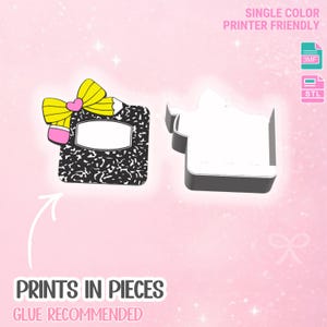 Editable Pencil Bow Pen Holder: 3D Print STL & 3MF File (Digital Download) image 5
