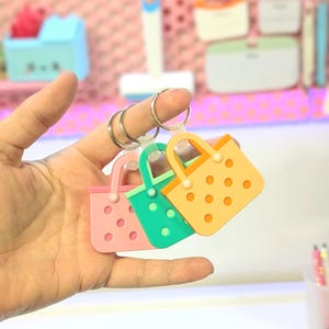 Mini Tragetasche Stil NFC Schlüsselbund STL/3MF Digitaler Dateidownload - Summer Beach Bag Vibes