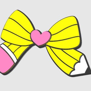 Pencil Bow 3D Print File Bundle: Pen Holder, Keychain, More (STL & 3MF Digital Download) image 11