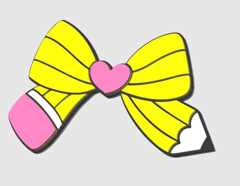 Pencil Bow 3D Print File Bundle: Pen Holder, Keychain, More (STL & 3MF Digital Download) image 11