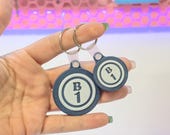Editable Bingo Ball 3D Print File: Custom Text Keychain (Digital Download)