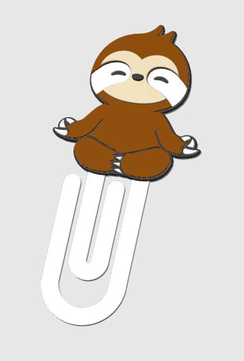 Sloth Paper Clip 3D Print File (STL & 3MF Digital Download) - Etsy Canada