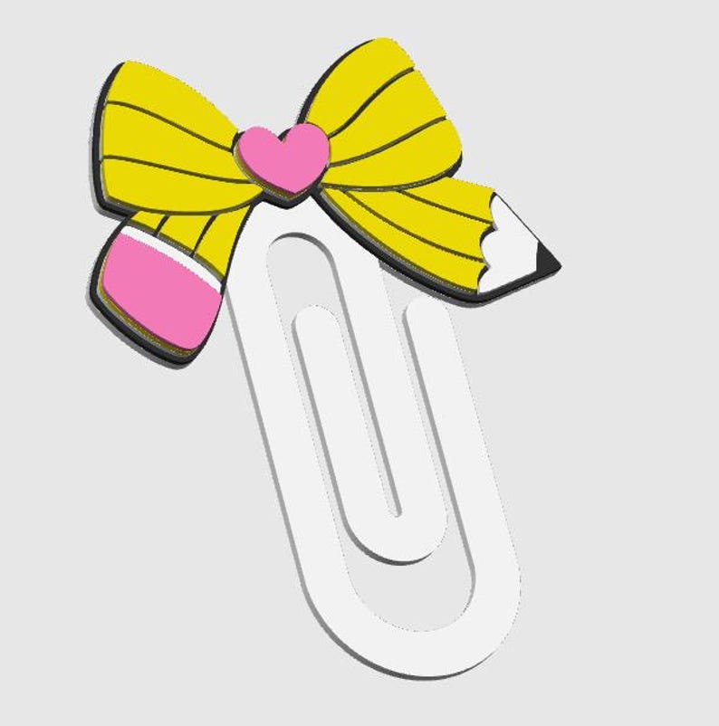 Pencil Bow 3D Print File Bundle: Pen Holder, Keychain, More (STL & 3MF Digital Download) image 10
