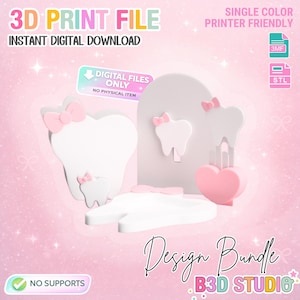 Paquete de archivos para impresión 3D de diente de arco – Decoración para consultorio dental (Descarga digital STL/3MF)