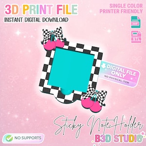 Geruite notitiehouder: 3D-afdrukbestand (digitale download STL/3MF)