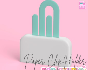 Basic Paper Clip Holder/Display 3D Print File (STL & 3MF Digital Download)