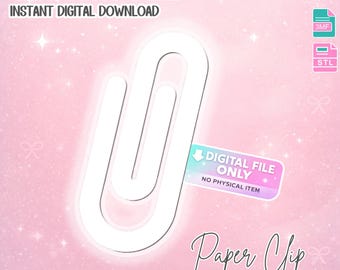 Blank Paper Clip 3D Print File (STL & 3MF Digital Download)