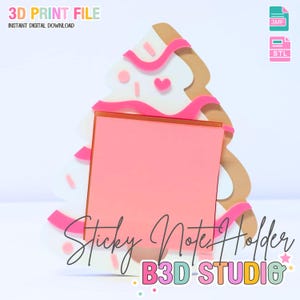 Julgranstårta, klisterlappshållare, 3D-utskriftsfil (digital nedladdning av STL/3MF)