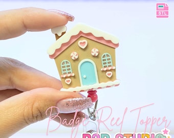 Gingerbread House Flat Back Topper 3D Print File (STL & 3MF Digital Download)