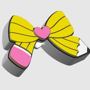 Pencil Bow 3D Print File Bundle: Pen Holder, Keychain, More (STL & 3MF Digital Download) image 9