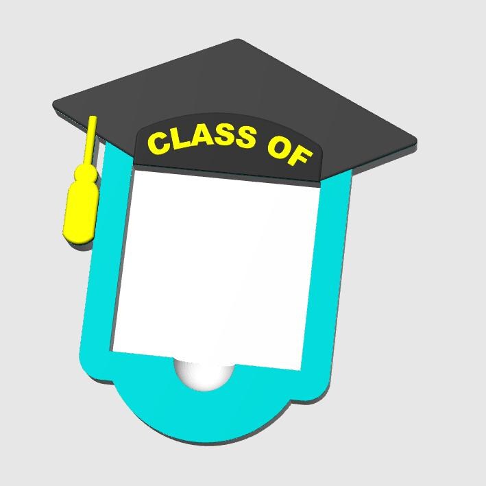 Graduation Sticky Note Graduation Sticky Note Holder: 3D Print Desk Organizer (STL/3MF File ...