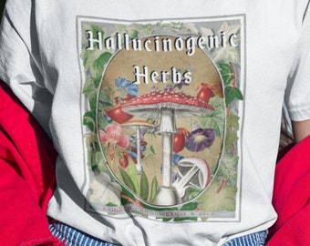 Hallucinogenic Plants T shirt / Aesthetic / Gothic / Cool / Hype / tumblr t shirt, vintage t shirt , 90s t shirt /