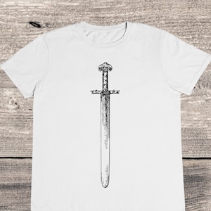 Vintage Schwert T-shirt: Excalibur Graphic, 100% Baumwolle