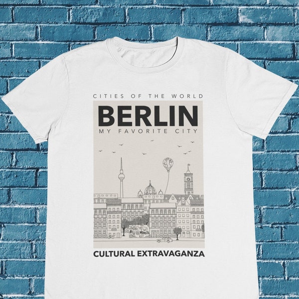 Berlin T-Shirt / Visit Germany / Brandenburger Tor / Fuhrerbunker Berlin / Potsdamer Platz / Topography of Terror Berlin / Charlie