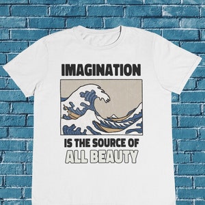 Die große Welle vom Kanagawa T-Shirt / Hokusai Holzschnitt / Mount Fuji / %100 Baumwolle