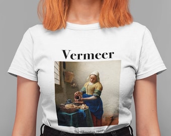 Maglietta Vermeer Milkmaid: Rijksmuseum Art Tee