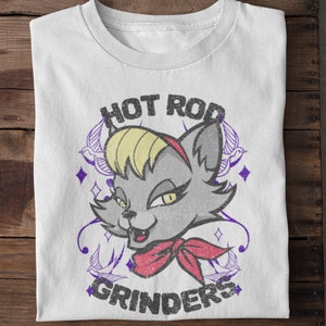 Rockabilly T shirt / Rockabilly Cartoon T shirt / Vintage Pinup / Psychobilly / Rockabilly Girl / Hot Rod / Greaser Pinup Doll Retro Cartoon