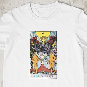 The Lovers Tarot Card T-shirt / Esthetisch / Gothic / Cool / Hype / tumblr t-shirt, vintage t-shirt, jaren 90 t-shirt / Lovers Tarot T-shirt