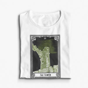 The Tower Tarot Card T Shirt - %100 Premium Baumwolle - Zodiacs
