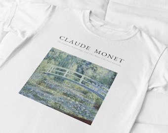 Japanese Footbridge by Claude Monet T shirt  / Art / Impressionism, Modern art / %100 Cotton
