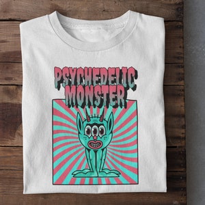 Psychedelic Monster T-shirt: Trippy Rave Fashion