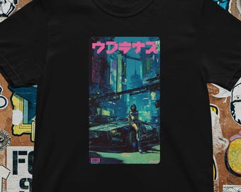Cyberpunk T-Shirt City Graphic : Japanese Vaporwave Streetwear