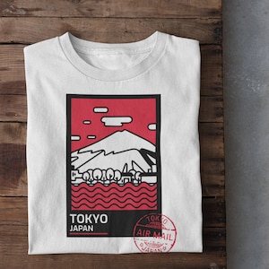 Tokyo Stamp T Shirt / Fuji Mountain T Shirt / Manga / Japan - Etsy