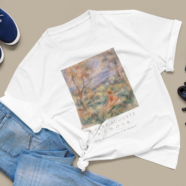 Pierre-Auguste Renoir T shirt / Seated Woman with Sea in the Distance / Manet /Degas / Monet