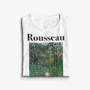 Woman Walking in an Exotic Forest T shirt by Henri Rousseau Art T shirt - Painting (Femme se promenant dans une forêt exotique)