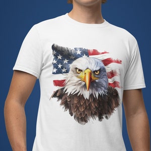 American Eagle America Flag T shirt Veterans Day Chopper Independence Day Memorial Day American Eagle Patriot Unisex Skeleton Skull v3