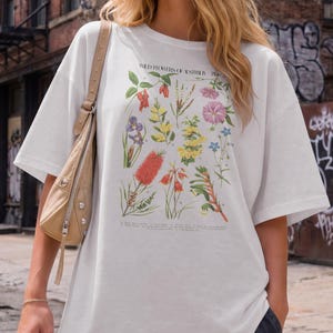 Wild Flowers Australia Botanical T-Shirt, Vintage Floral Nature Tee