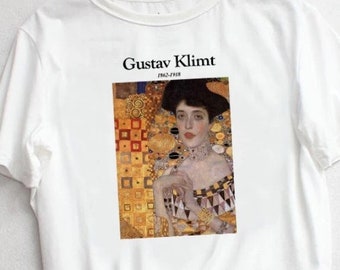 Camisetas con dibujo artístico de Gustav Klimt / El beso / Muerte y vida / Camiseta de Klimt / 100 % algodón de primera calidad
