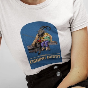 Satan&#39;s Fishing Buddy T-Shirt: Dark Humor Graphic Tee