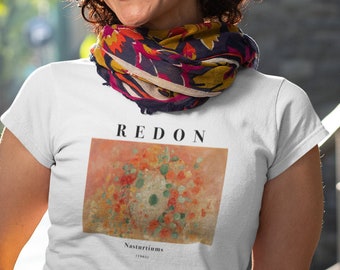 Camiseta con arte de capuchinas de Odilon Redon - Simbolismo Impresionismo