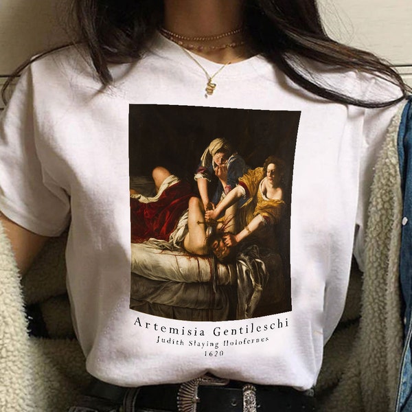 T-shirt Giuditta che uccide Oloferne / Decapitazione / Artemisia Gentileschi / T-shirt storica / Rinascimento / Femme Fatale