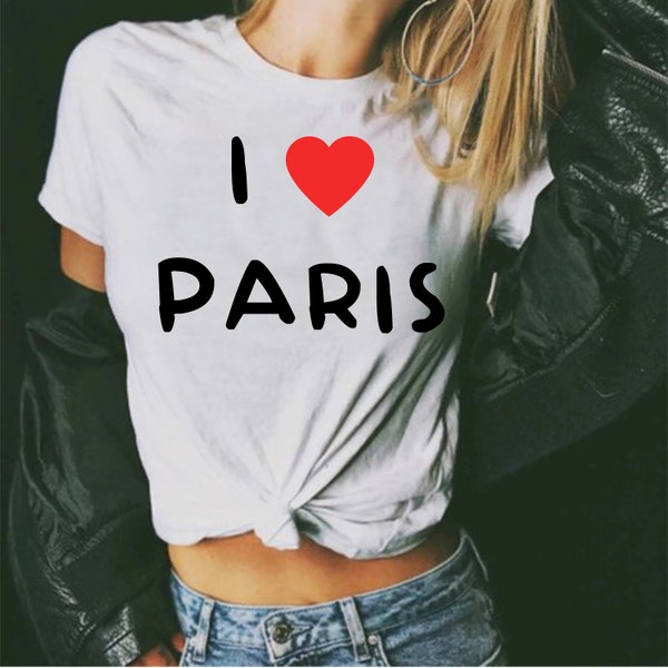 I Love Paris T shirt | Parisian | Parisienne | y2k | aesthetics | 90s | 2000s