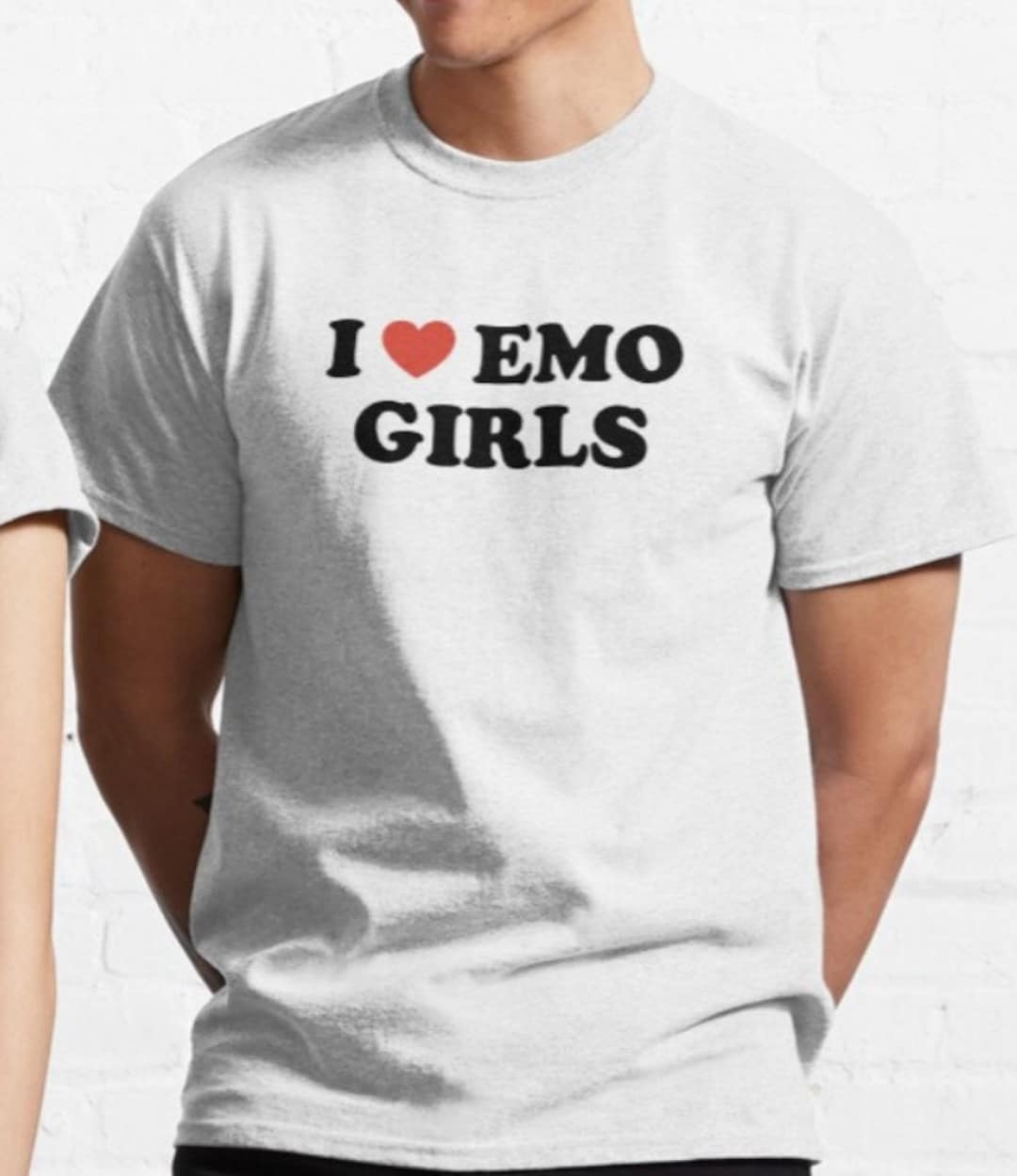 I Love Emo Girls Cute Goth Humor Alternative Aesthetic Essential T-Shirt  for Sale by SharpThreadZ