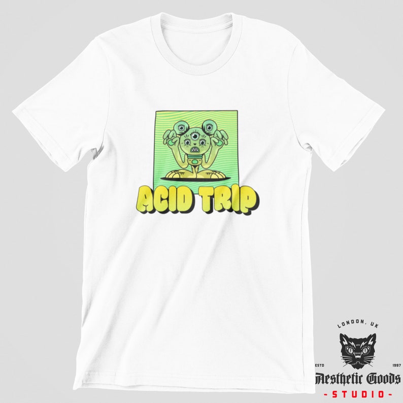 T-shirt Goa Trance Old School - Unisexe, Coton, Motifs Psychédéliques, Tailles XXL/XXXL, Neuf Avec étiquette