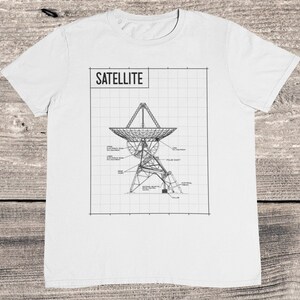 Satellite Blueprint T-Shirt: NASA Space Tee