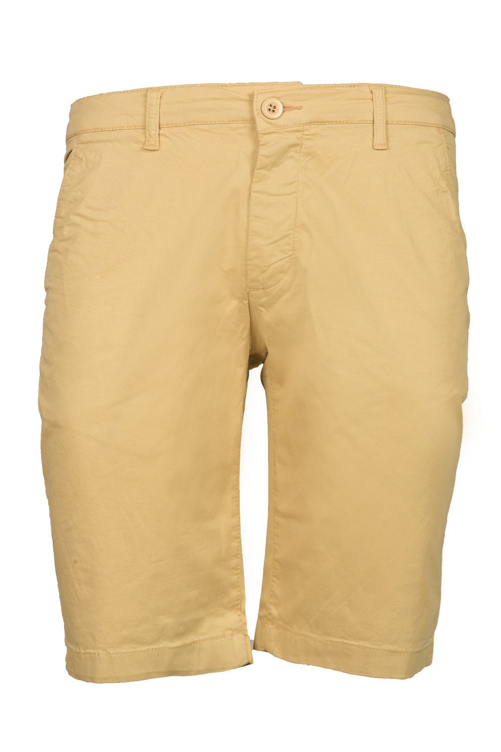 Image of Men Shorts Orange - Navy Blue %100 Cotton Summer Short Half Slim Fit Size Yellow