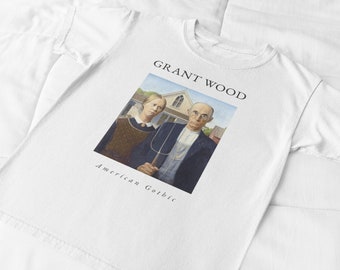 アメリカン・ゴシックTシャツ：グラント・ウッド・アート