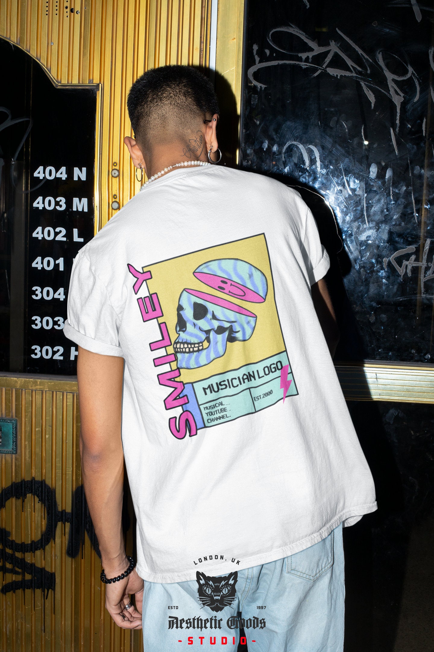 Skull T Shirt / Skeleton Acid / Trippy Skeleton