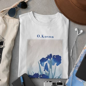 Iris flowers T Shirt by Ohara Koson (1877-1945) / Hokusai / Yoshida / Kawase / Japan Art T shirt / Japan Painting
