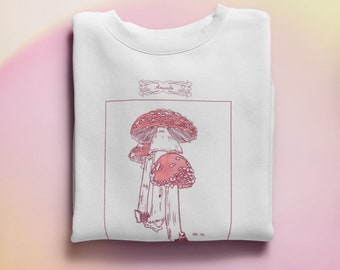 Cute Mushroom T shirt / Trippy Mushroom / Fungi / Cool / Hype / tmblr t shirt, vintage t shirt , 90s t shirt / Mushroom Cartoon Drawing