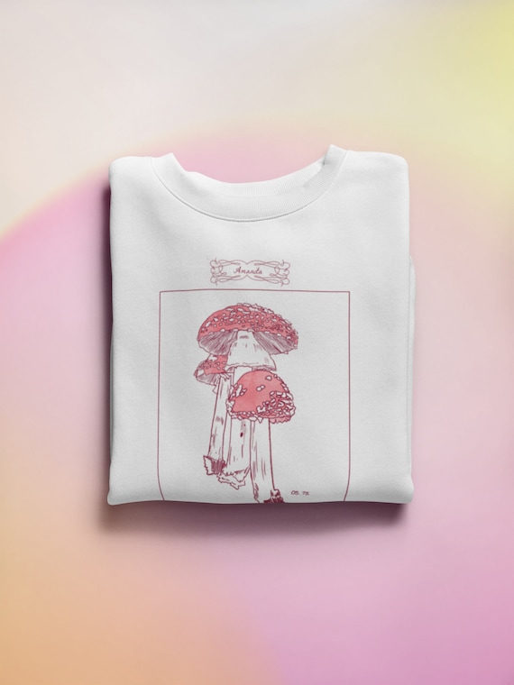 Mushroom T-shirt: Trippy Fungi Cartoon, Vintage Style